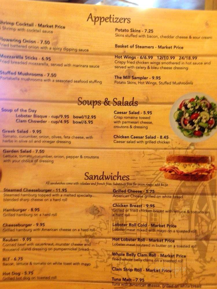 The Mill - Belfast, ME menu_pic