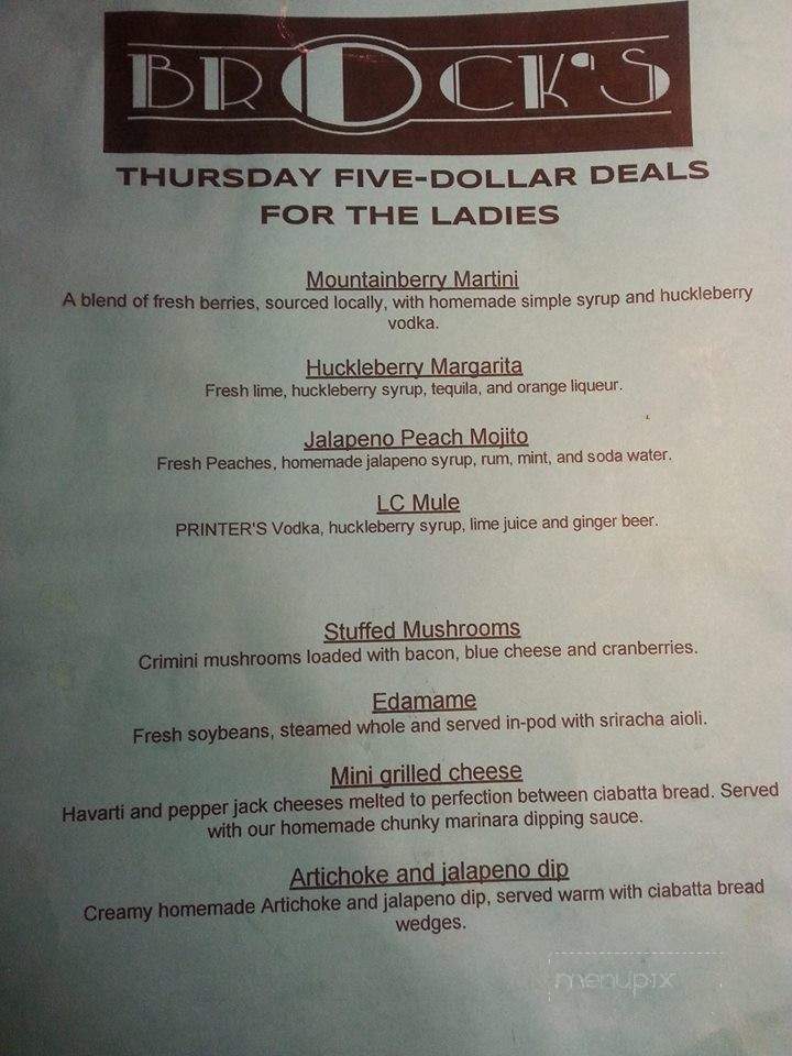 Brock's - Lewiston, ID menu_pic