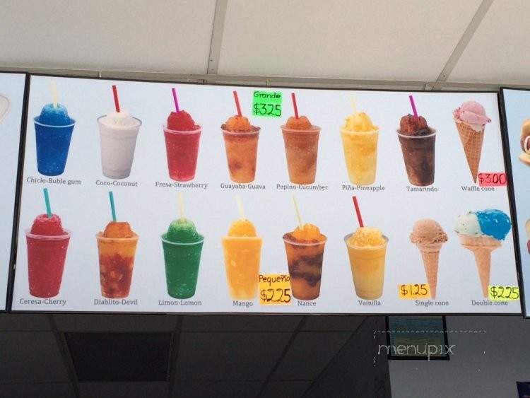 SAY's Raspados de Frutas Naturales - Los Angeles, CA menu_pic