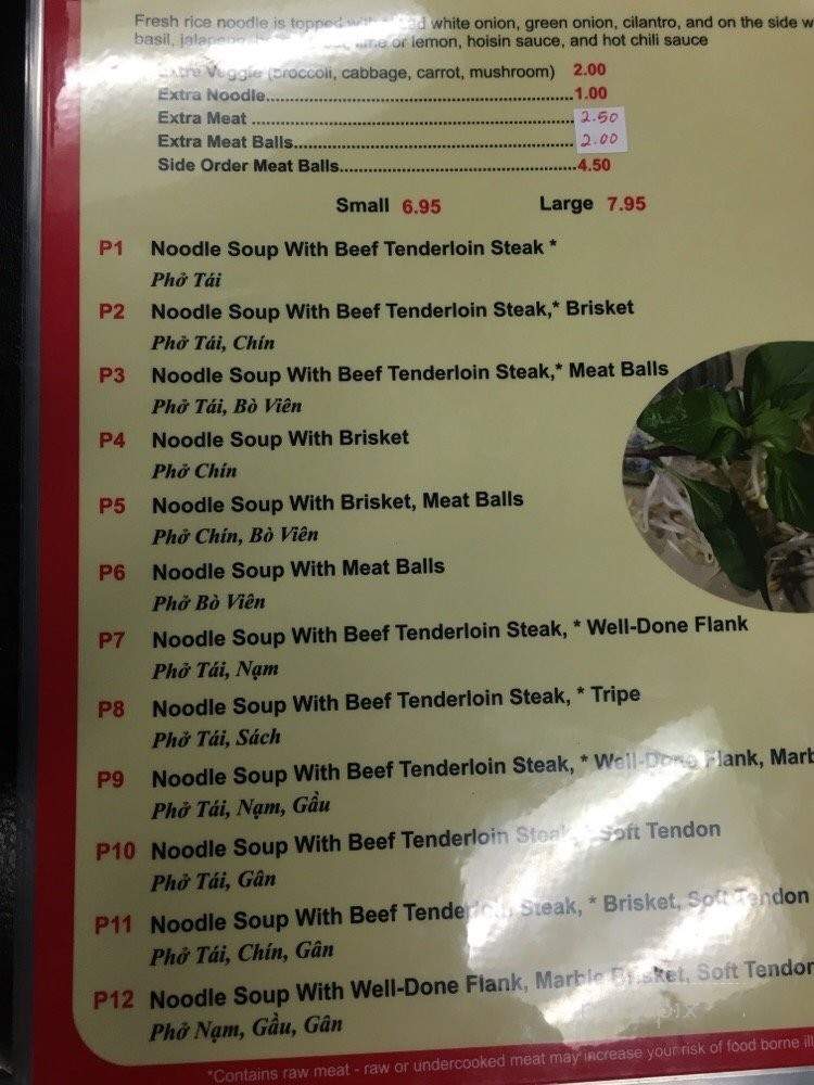 Fast Pho - Tacoma, WA menu_pic