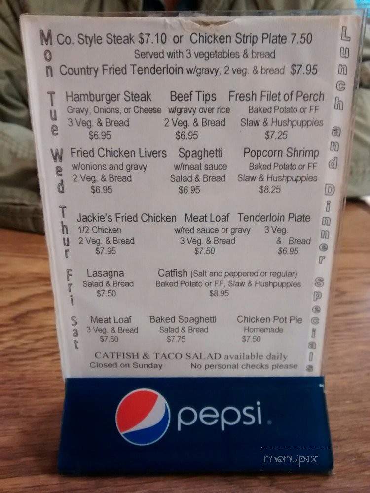 Stuart Family Restaurant - Stuart, VA menu_pic