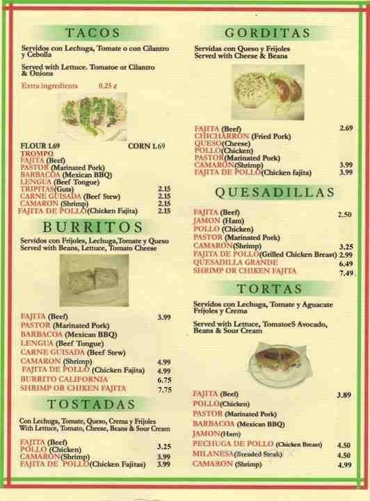 /250124569/Fajitas-Taqueria-Menu-Channelview-TX - Channelview, TX