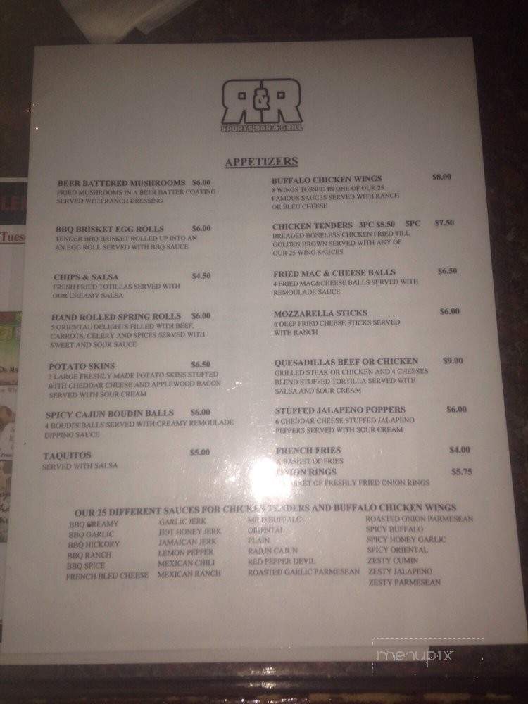 /250817262/R-and-R-Sports-Bar-and-Grill-Menu-Houston-TX - Houston, TX