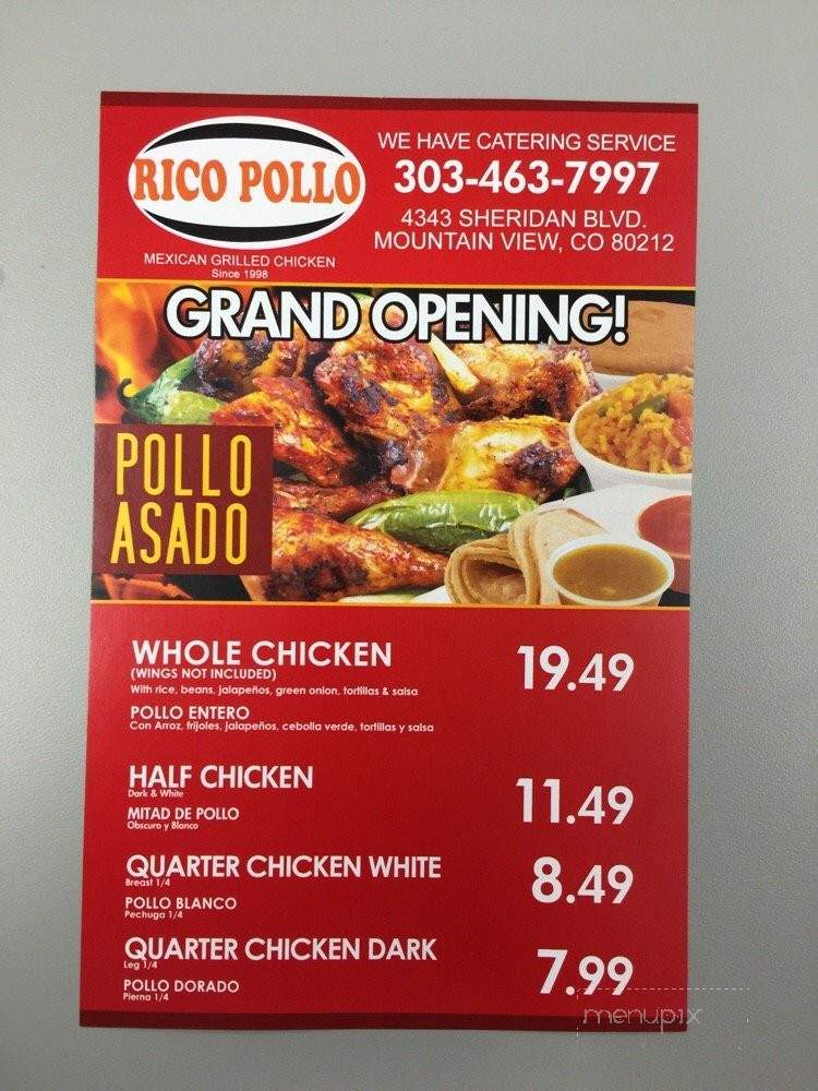 Rico Pollo - Mountain View, CO menu_pic