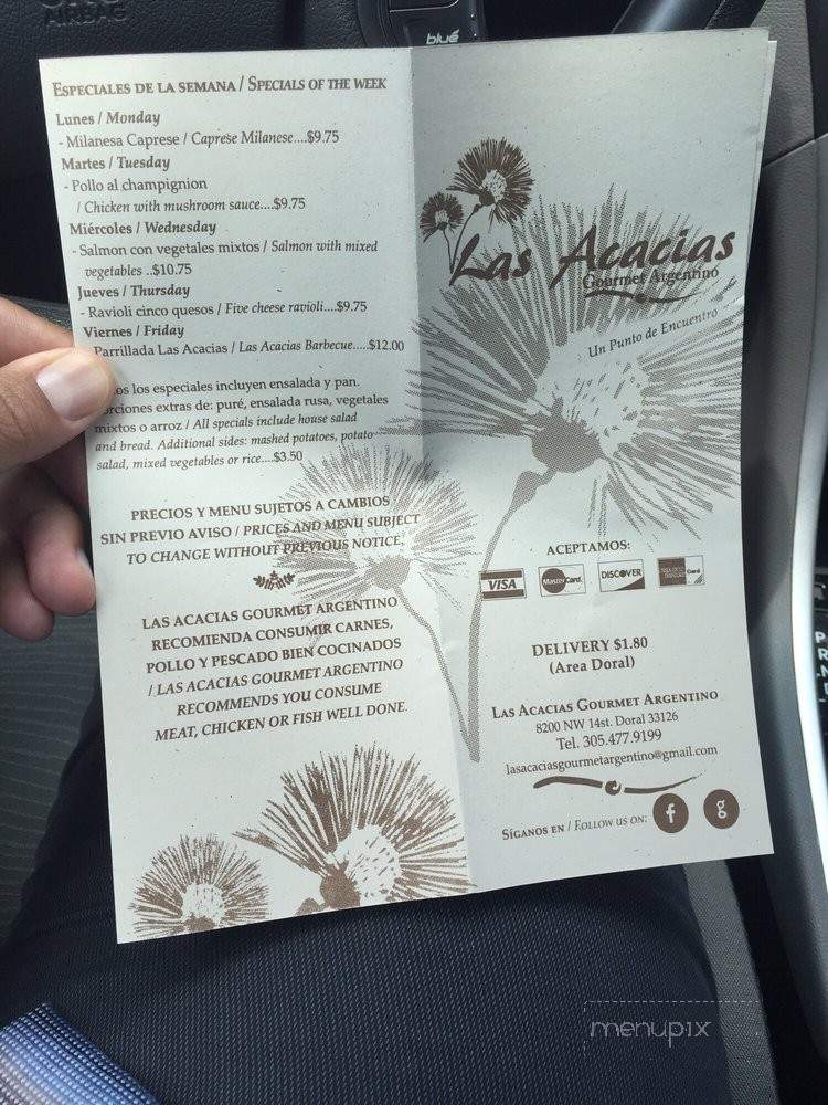 Las Acacias Gourmet Argentino - Doral, FL menu_pic