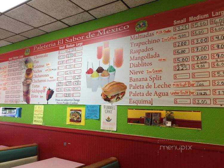 Paleteria El Sabor - Chicago, IL menu_pic