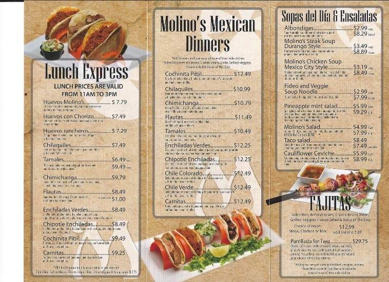 Molinos Mexican Cuisine - Wichita, KS menu_pic