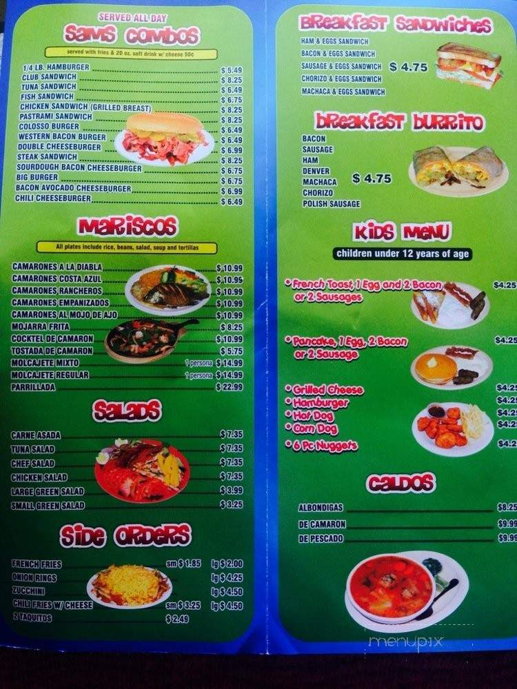 Sam's Burgers & Cafe - Commerce, CA menu_pic