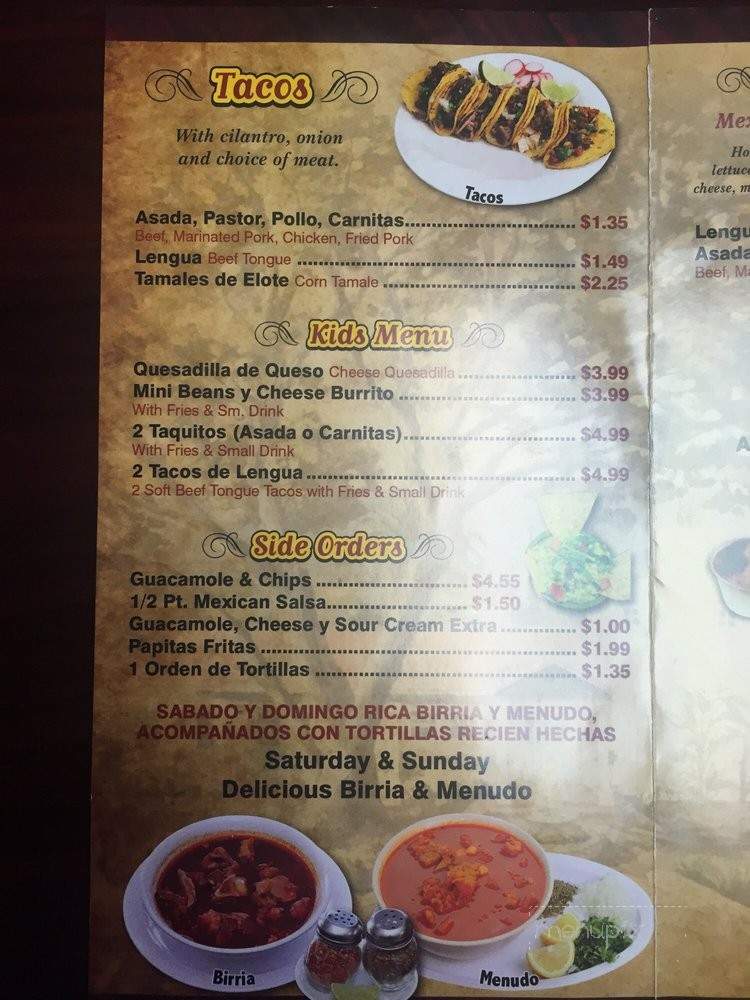 El Ranchero - South Gate, CA menu_pic