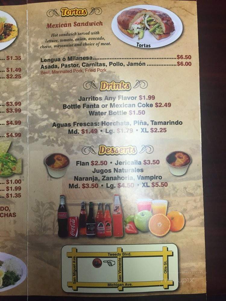 El Ranchero - South Gate, CA menu_pic