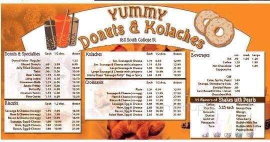 Yummy Donuts and Kolaches - Auburn, AL menu_pic