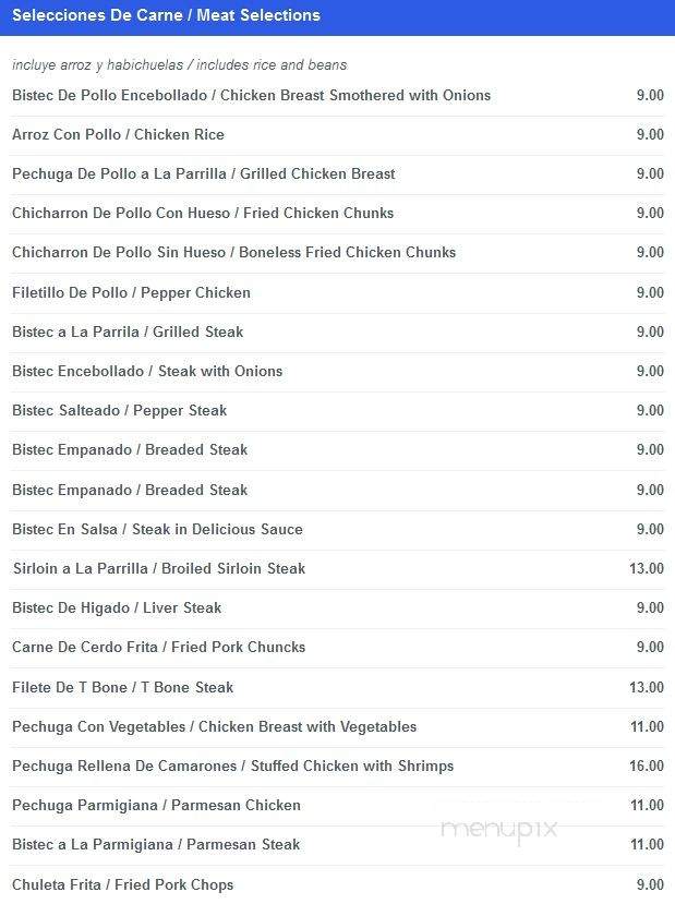 El Sabor Dominicano International - Kissimmee, FL menu_pic