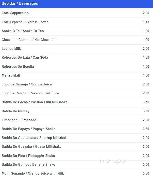 El Sabor Dominicano International - Kissimmee, FL menu_pic