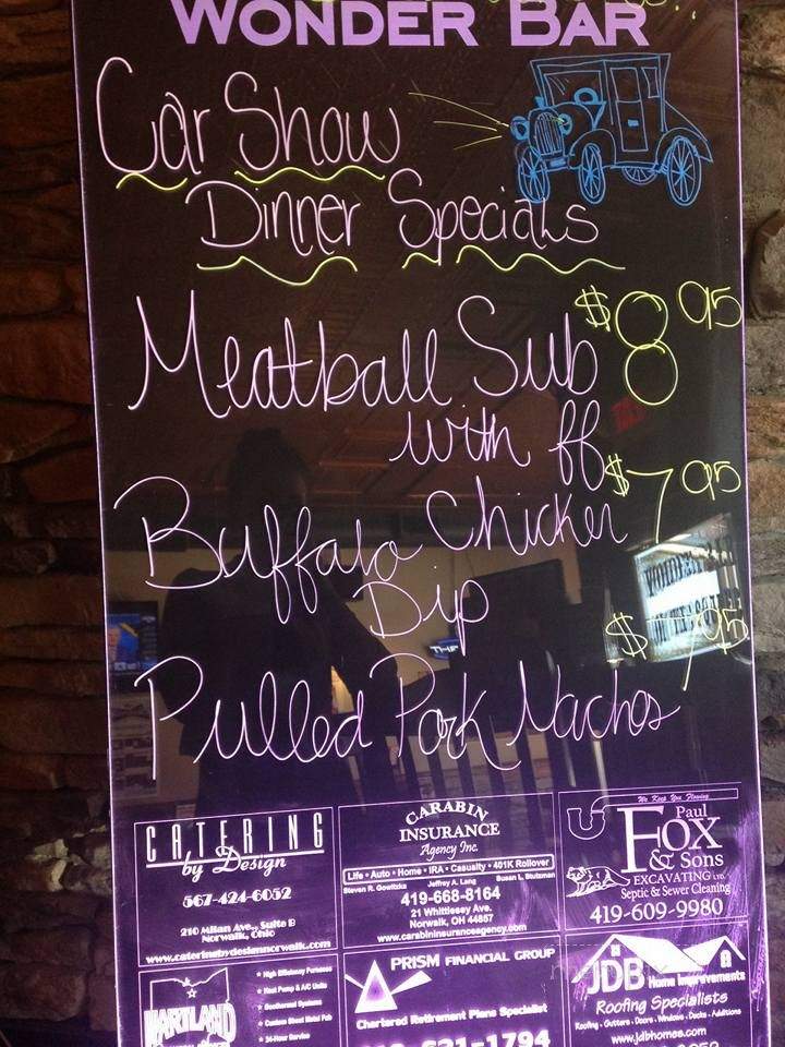 Wonder Bar & Grille - Milan, OH menu_pic