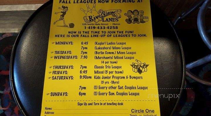 Wonder Bar & Grille - Milan, OH menu_pic