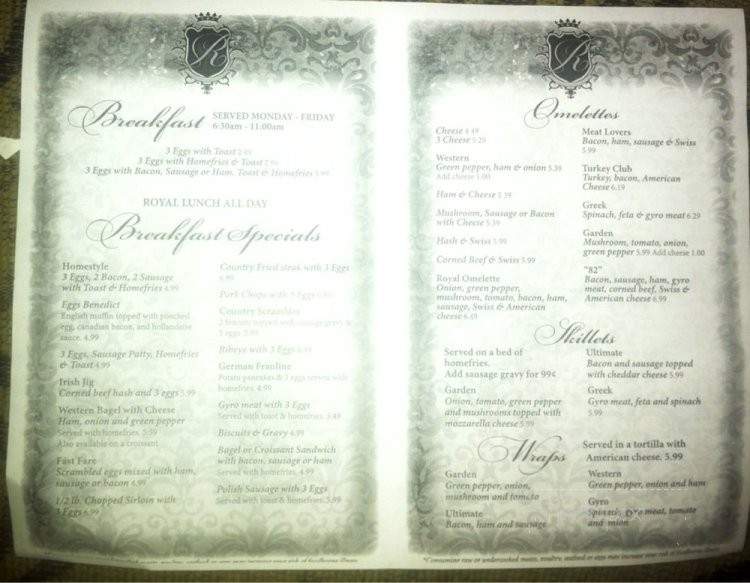 Royal Lunch - North Royalton, OH menu_pic