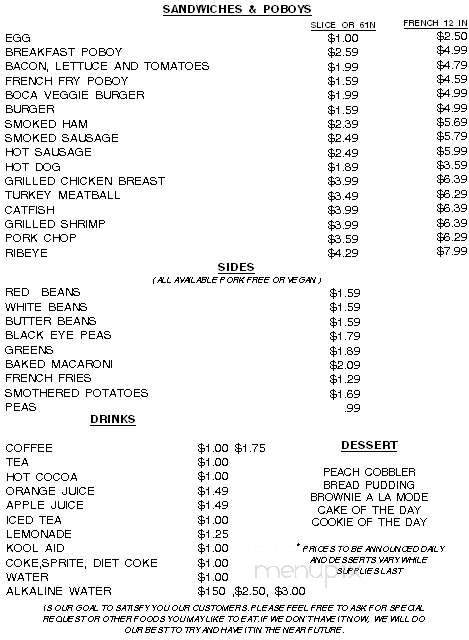 Espe's Kitchen - New Orleans, LA menu_pic