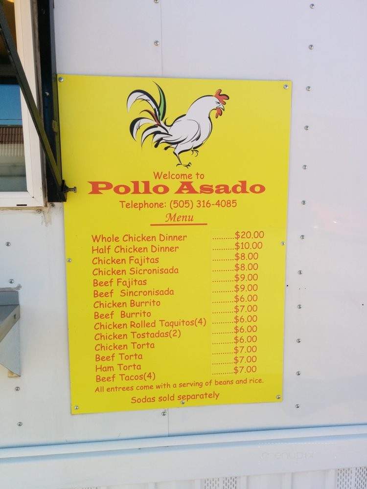 Pollo Asado - Santa Fe, NM menu_pic