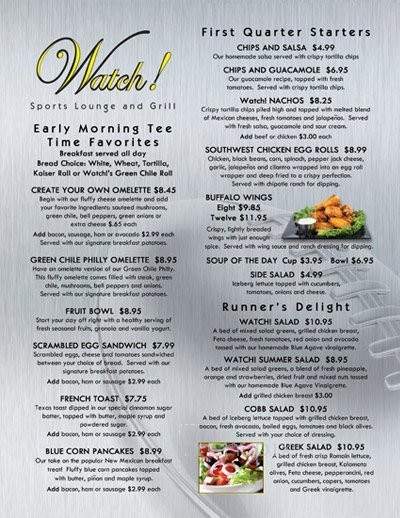 Watch! Sports Lounge & Grill - Albuquerque, NM menu_pic