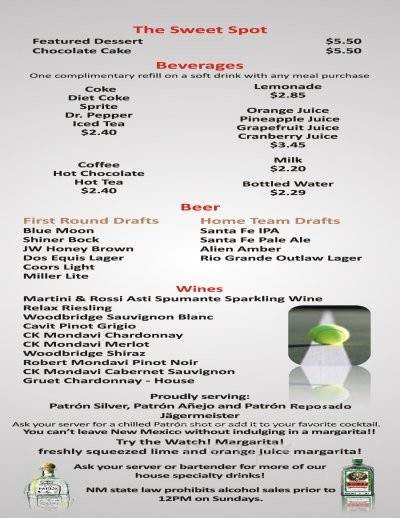 Watch! Sports Lounge & Grill - Albuquerque, NM menu_pic