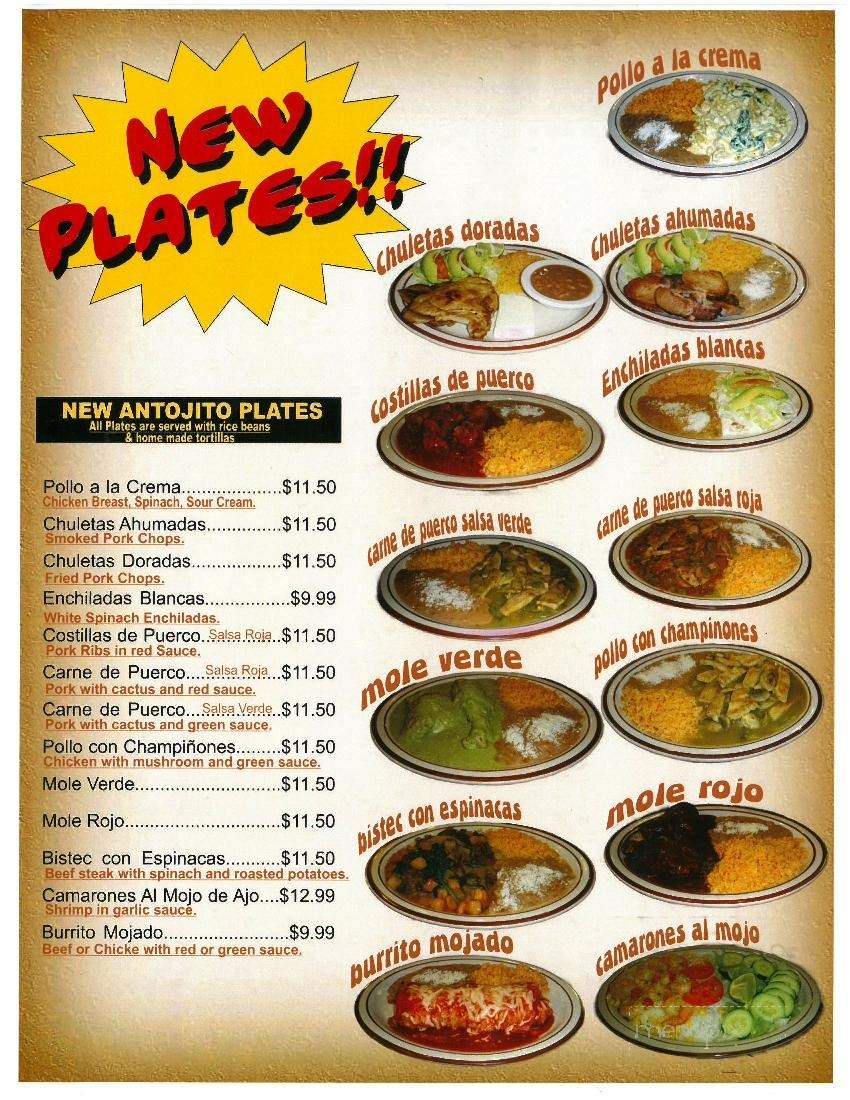 El Antojito Mexican Restaurant - Pasco, WA menu_pic