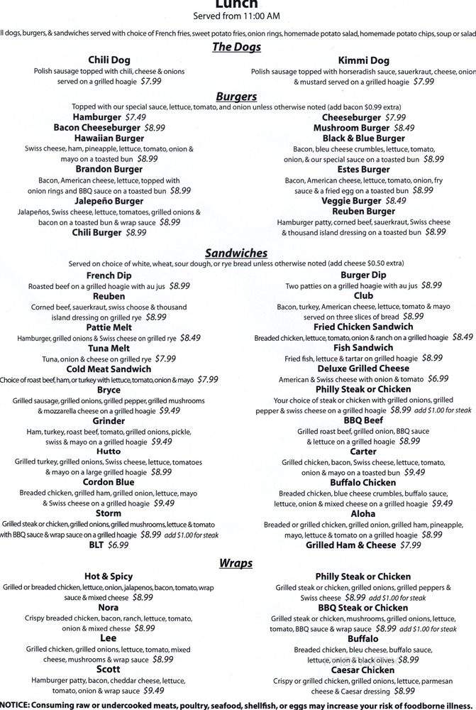 KC Diner - Kittitas, WA menu_pic