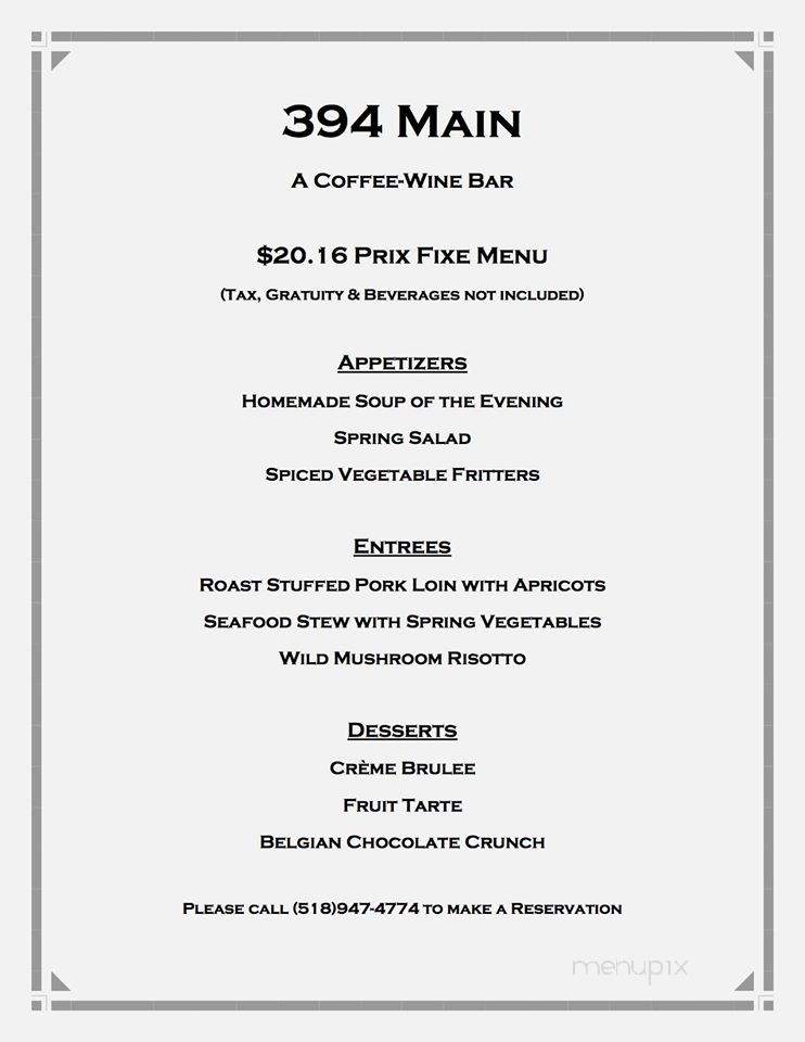 394 Main - Catskill, NY menu_pic