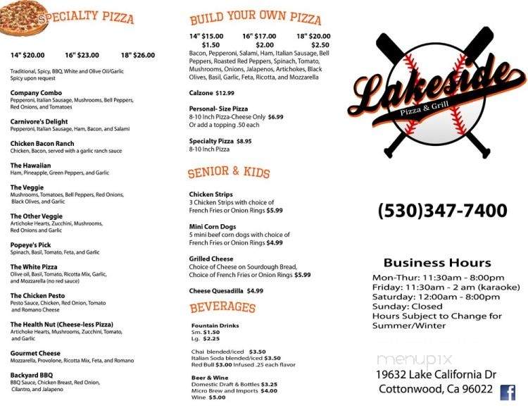 /250300793/Lakeside-Pizza-Cottonwood-CA - Cottonwood, CA