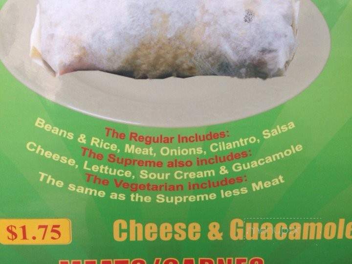 Taqueria Ramirez - Chico, CA menu_pic