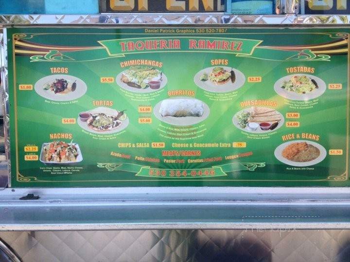 Taqueria Ramirez - Chico, CA menu_pic