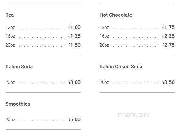 Coffee Dock - Gold Beach, OR menu_pic