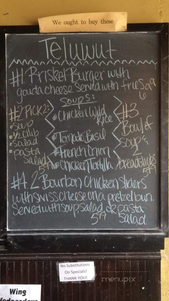 Teluwut Grille House & Pub - Cresco, IA menu_pic
