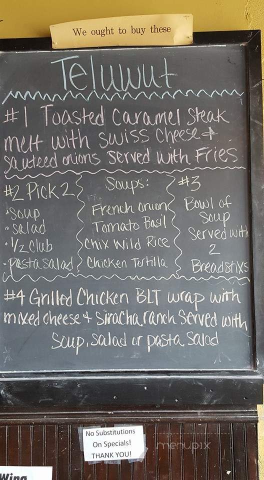 Teluwut Grille House & Pub - Cresco, IA menu_pic