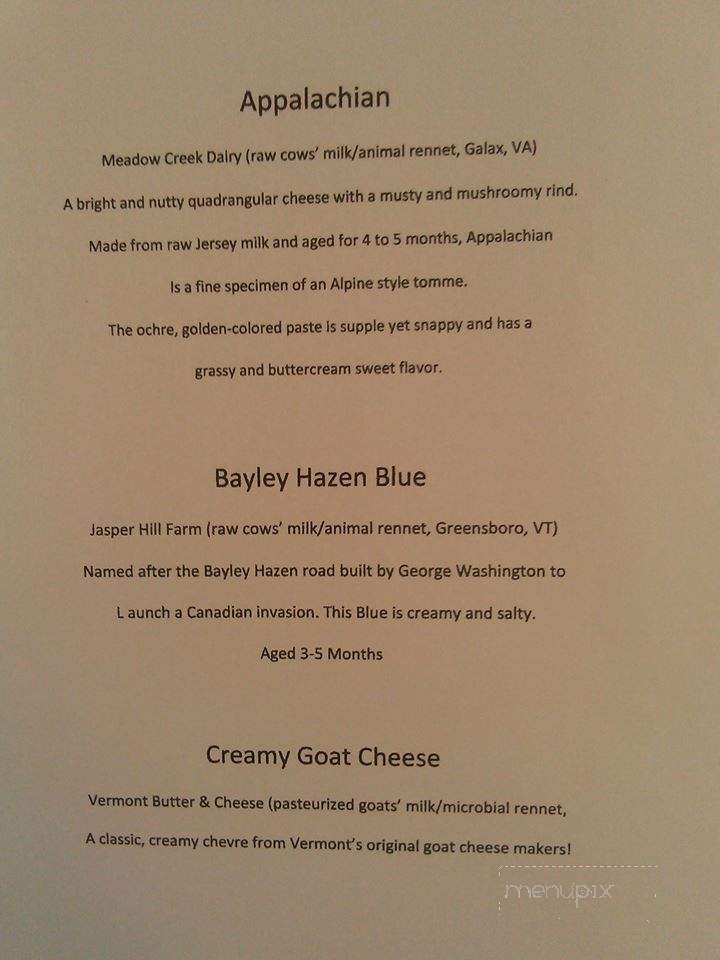 Alley Whey Eatery - Honesdale, PA menu_pic