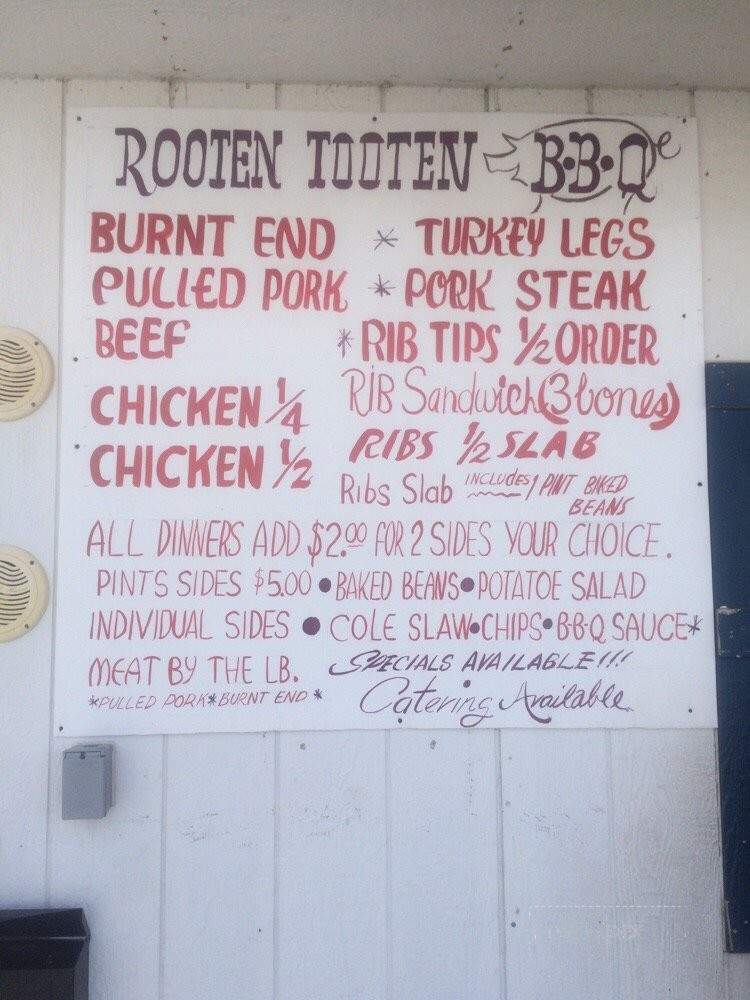 Rooten Tooten Bar-B-Que - Columbia, MO menu_pic