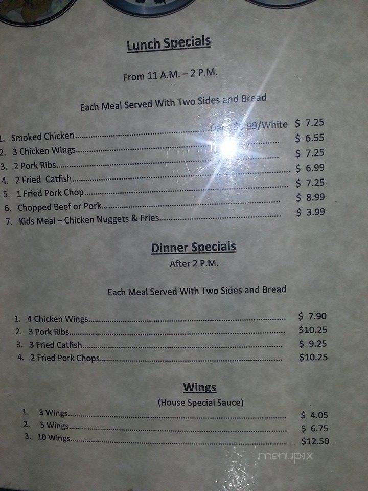 Sam's Soul Food & Bar B Q - Lawton, OK menu_pic