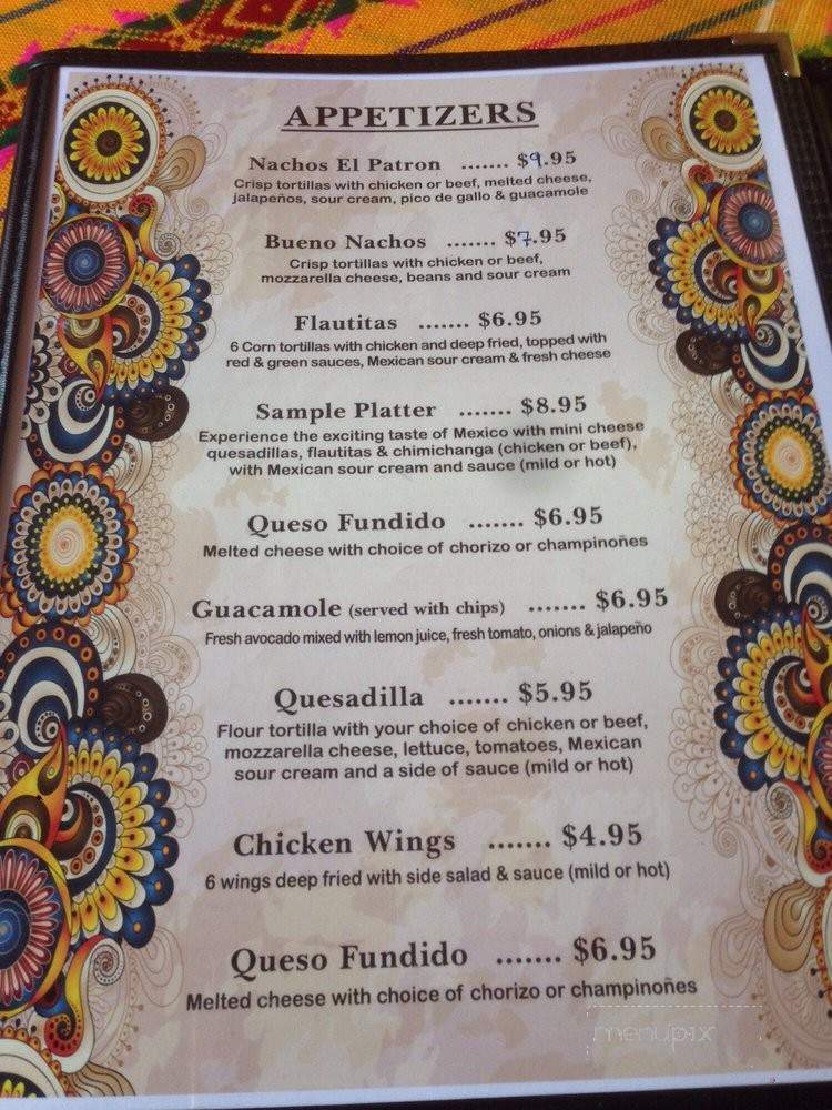 El Patron - Allentown, PA menu_pic