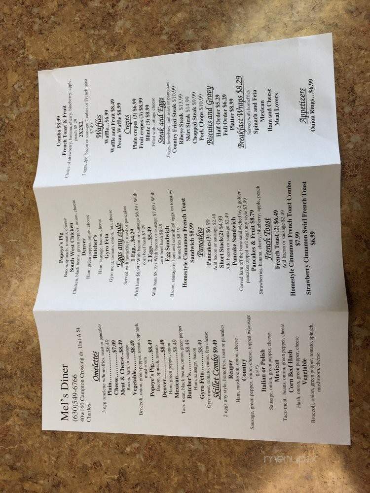 Mels Diner - Saint Charles, IL menu_pic