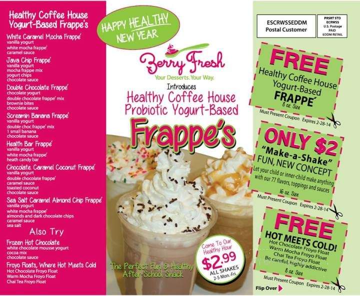 Berry Fresh Frozen Yogurt - Bayport, NY menu_pic