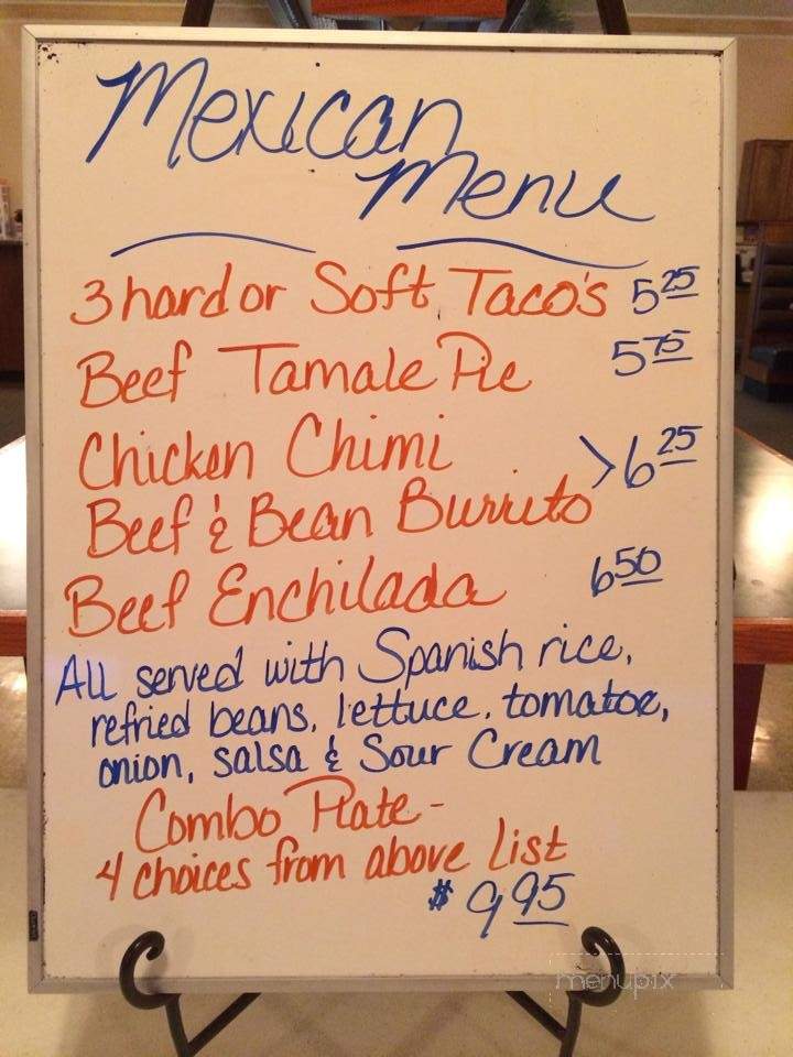 Zederbaum Restaurant - Hubbard, IA menu_pic