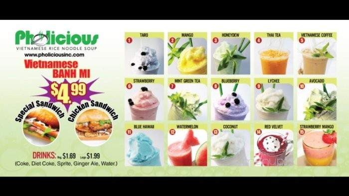 Pholicious - Santa Clarita, CA menu_pic