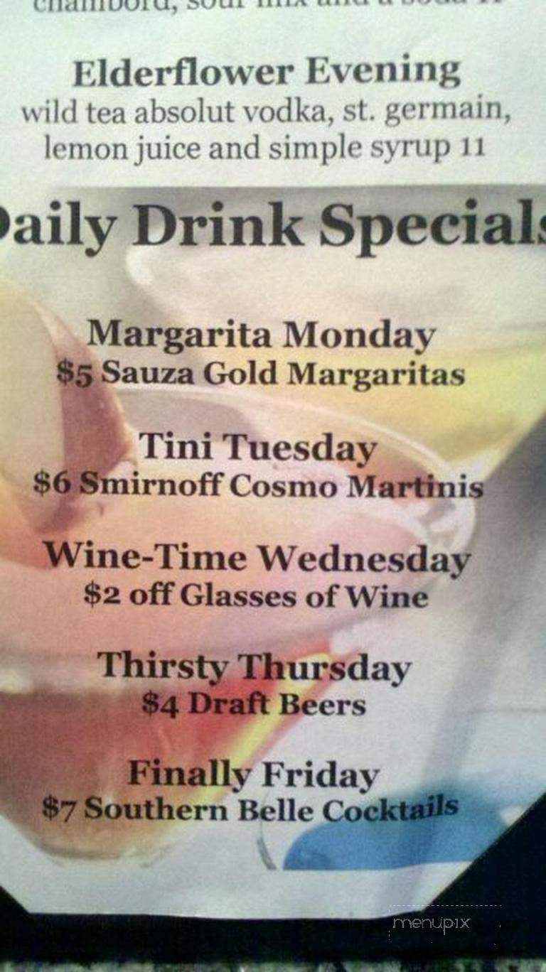 Bar 10 - Charlotte, NC menu_pic