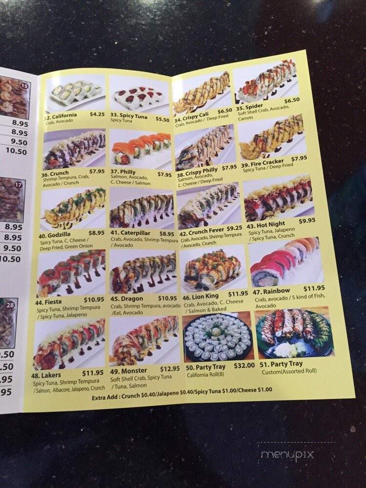 Roll N Grill - Fullerton, CA menu_pic