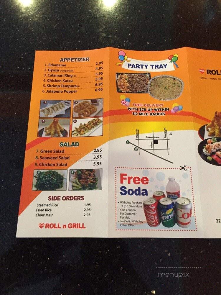 Roll N Grill - Fullerton, CA menu_pic