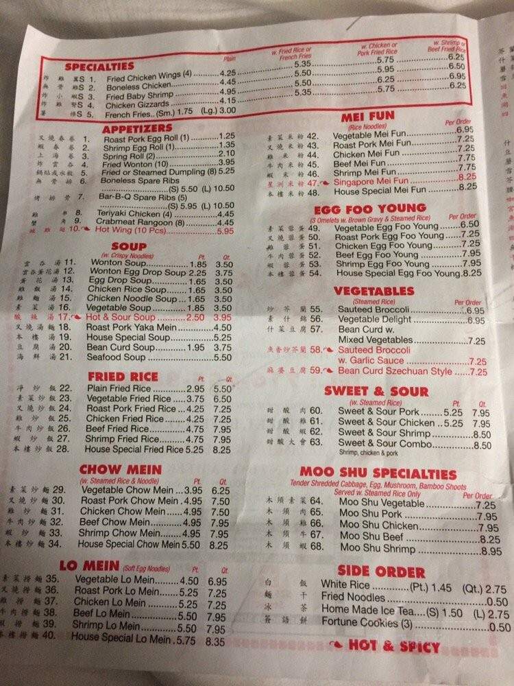 Dragon Express - Buffalo, NY menu_pic