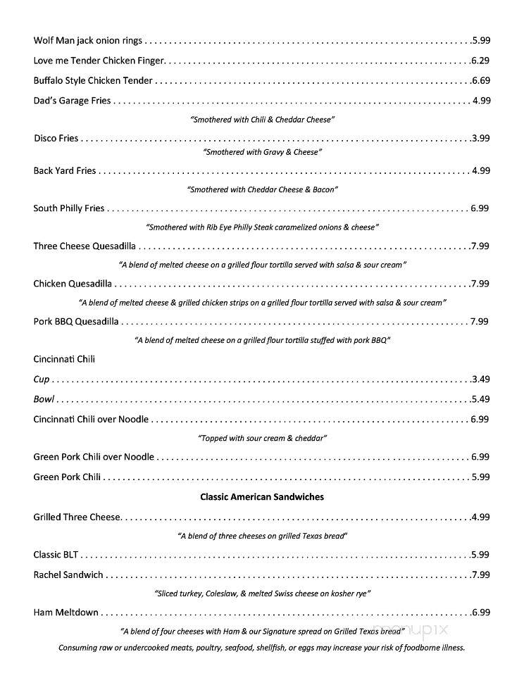 Filling Station Diner - Mechanicsburg, PA menu_pic