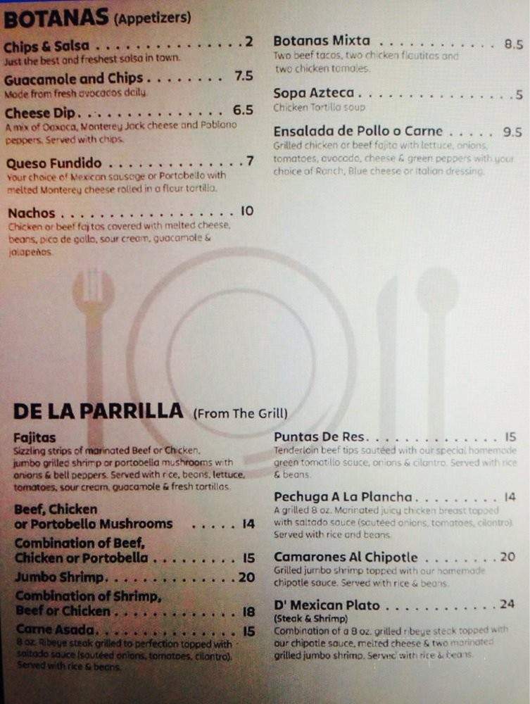 D'Mexican - Saint Petersburg, FL menu_pic