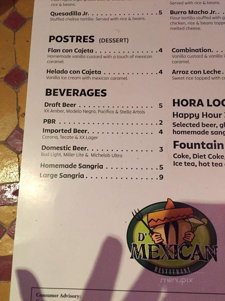 D'Mexican - Saint Petersburg, FL menu_pic