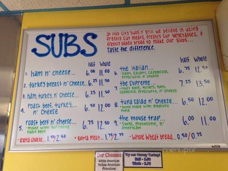 Hub City Subs 'n Grill - New Brunswick, NJ menu_pic