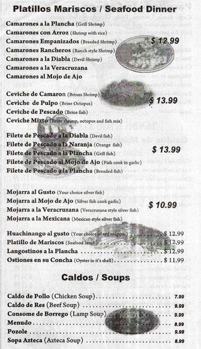La Cabana De Don Luis 2 - Chicago, IL menu_pic